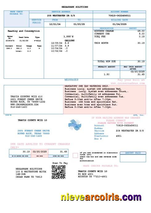USA Texas Dasor Management and Investment business utility bill